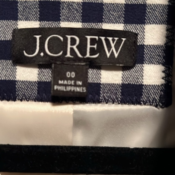 Worn once. Jcrew blazer. Gingham - Picture 3 of 5